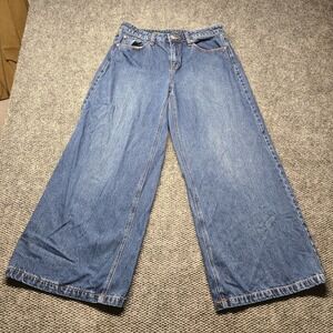 Wild Fable Mid Rise Ultra Wide Leg Jeans Blue Denim Mens 33x26.5 Size 10